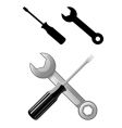 Wrench and screwdriver vector image