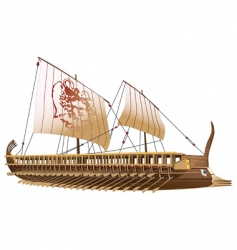Greece bireme vector image
