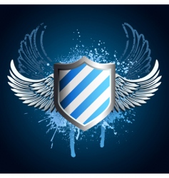 Grunge shield vector image