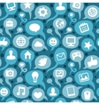 Seamless pattern with social media icons vector image
