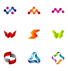 Logo design elements set 44 vector image
