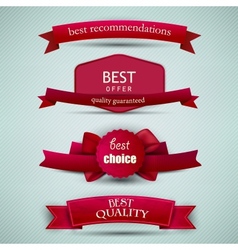 Set of Superior Quality and Satisfaction Guarantee vector image