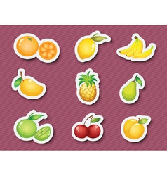 Sticker series of fruits vector image