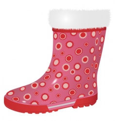Pink rubber boot vector image
