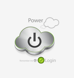 Power on background vector image
