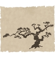 Japanese landscape silhouette vector image