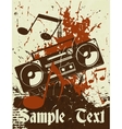 Musical background Cassette recorder vector image