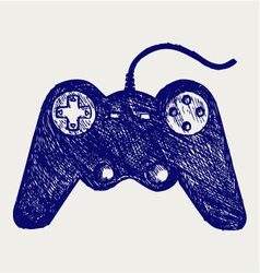 Gamepad joystick game controller vector image