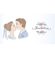 Wedding invitation vector image