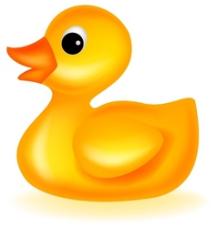 Cute Rubber duck vector image
