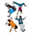 Break-dancers set vector image