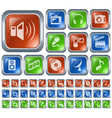 Multimedia buttons vector image