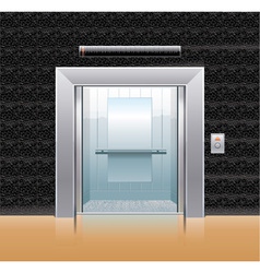 Passenger elevator with opened doors vector image