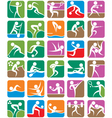 SUMMER SPORTS SYMBOLS COLORFUL vector image