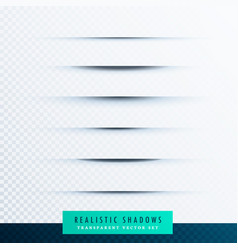 Shadow paper template effect set transparent Vector Image