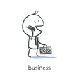 Businessman calling on the phone vector image