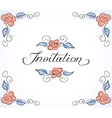 Invitation card with floral pattern vector image