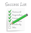 Success check list vector image