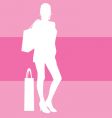 Shopping silhouette vector image