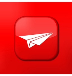 Glossy red misc icons vector image