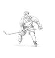 Hockey player vector image