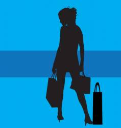Shopping silhouette vector image