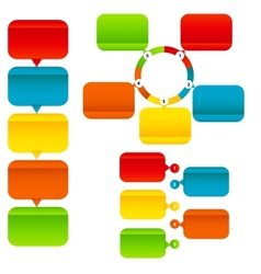 Concept of colorful circular banners with arrows vector image