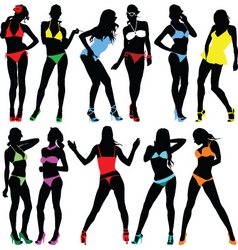 Sexy silhouettes vector image