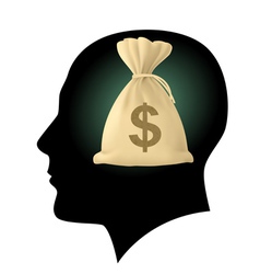 Man head silhouette vector image