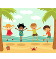 Happy kids in summer vector image