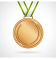 Copper medal with ribbon Copper medal with ribbon vector image