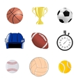 Set of sportive objects vector image