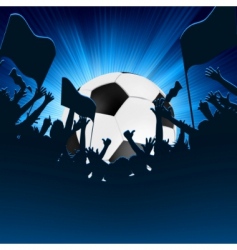 Football fans crowd vector image