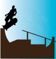 Skater backside grind vector image