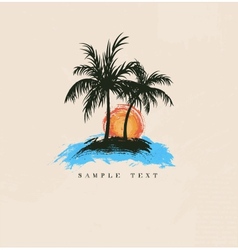 Palm trees vector image