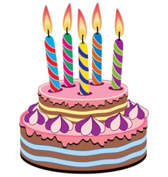 Birthday cake vector image