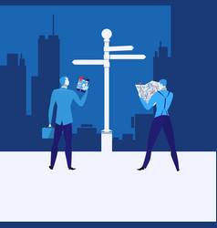 Business strategy concept in vector image