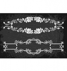 Floral frames vector image