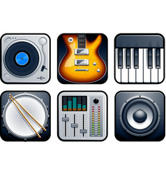 Musical icons vector image