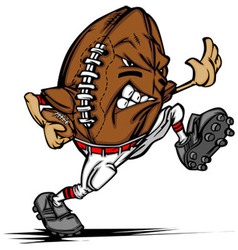 American Football Ball Player Cartoon vector image