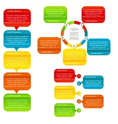 Concept of colorful circular banners with arrows vector image
