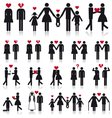 People in love icon set People in love icon set vector image