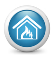Blue glossy icon vector image