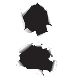 Paper holes vector image