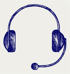 Headphones vector image