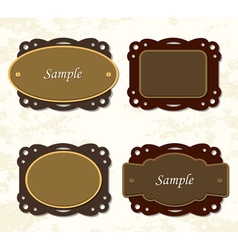 Vintage coffee and chocolate badges vector image