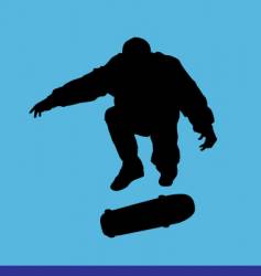 Skater kick flip vector image