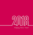 Happy new year 2018 theme vector image