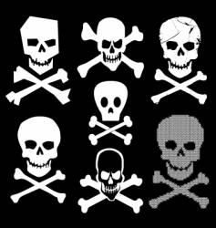 Skull and cross bones vector image