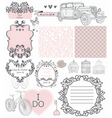 Wedding Vintage Invitation Collection vector image